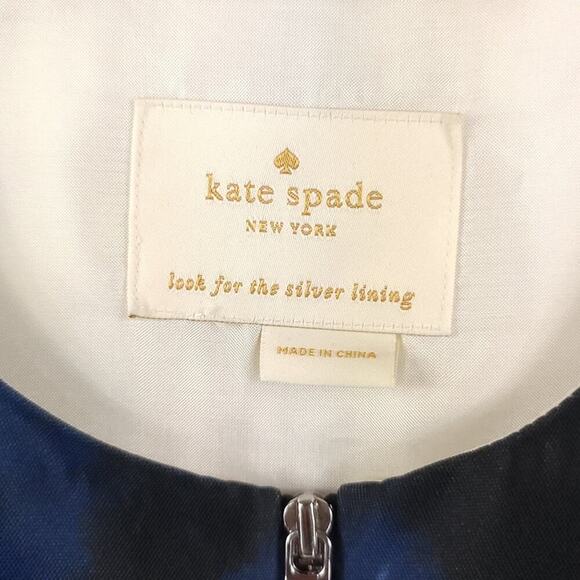 Kate Spade Joss Cloud Print Dress Blue Dusk Sheath Mini Dress - Picture 10 of 16